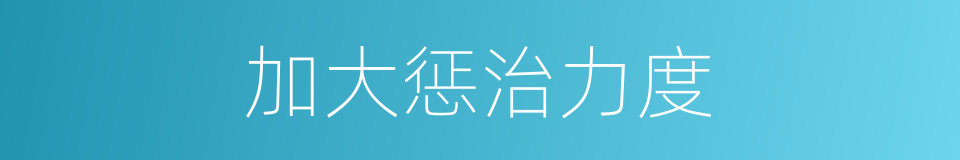 加大惩治力度的同义词