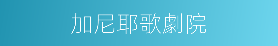 加尼耶歌劇院的同義詞