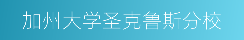 加州大学圣克鲁斯分校的同义词