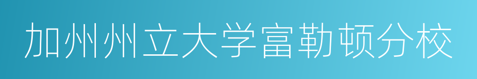 加州州立大学富勒顿分校的同义词