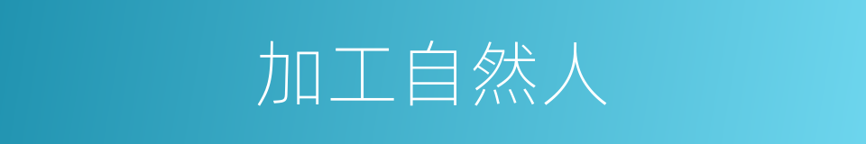 加工自然人的同义词