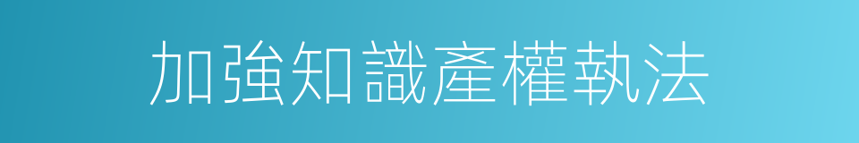 加強知識產權執法的同義詞