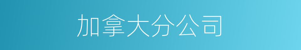 加拿大分公司的同义词