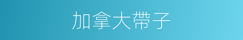 加拿大帶子的同義詞