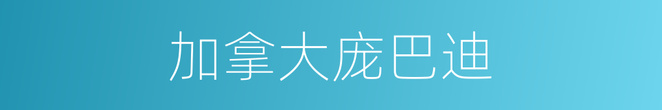 加拿大庞巴迪的同义词