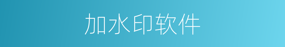 加水印软件的同义词