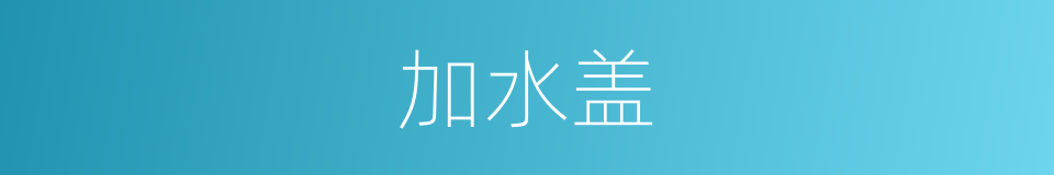 加水盖的同义词
