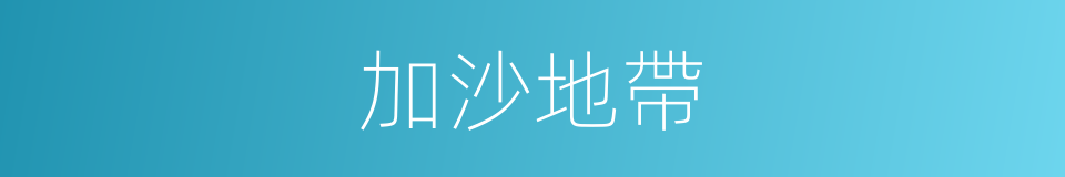 加沙地帶的同義詞