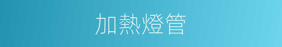 加熱燈管的同義詞
