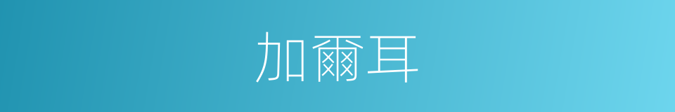 加爾耳的同義詞