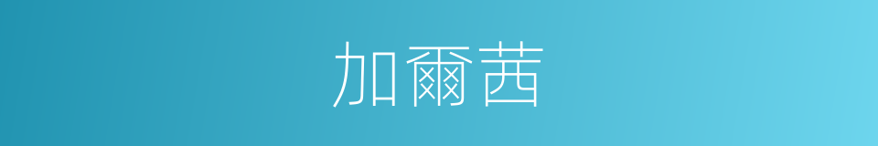加爾茜的同義詞