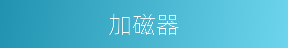 加磁器的同义词