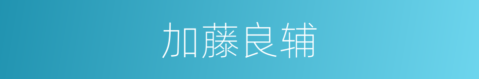 加藤良辅的同义词