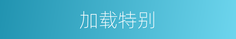 加载特别的意思