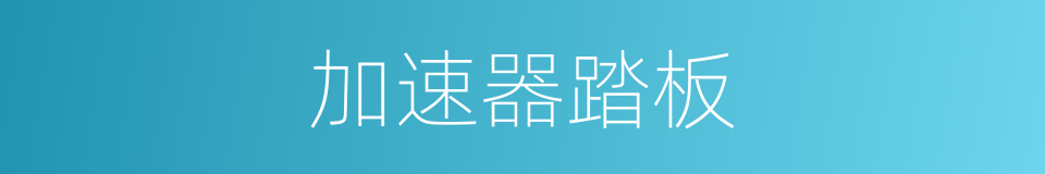 加速器踏板的同义词