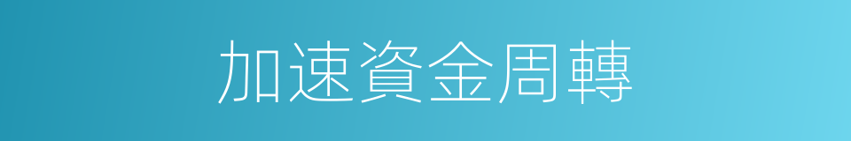 加速資金周轉的同義詞