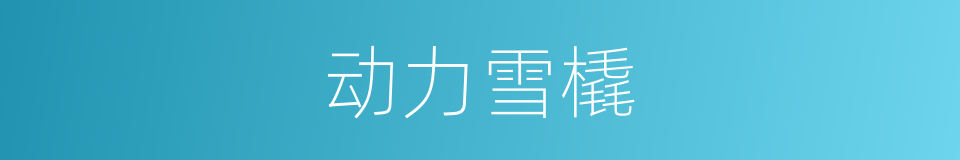 动力雪橇的同义词