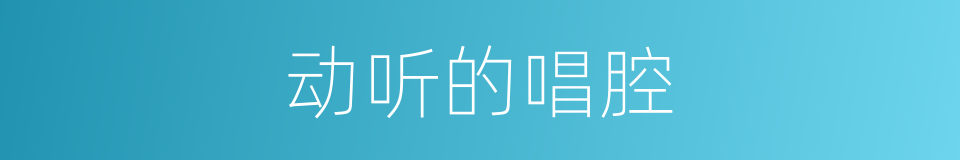 动听的唱腔的同义词