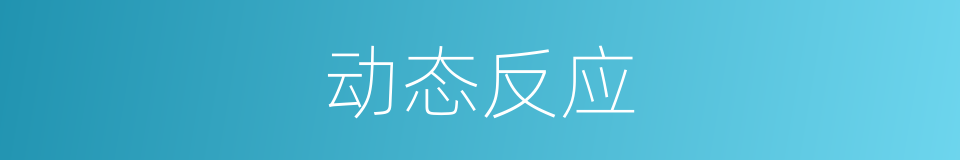 动态反应的同义词