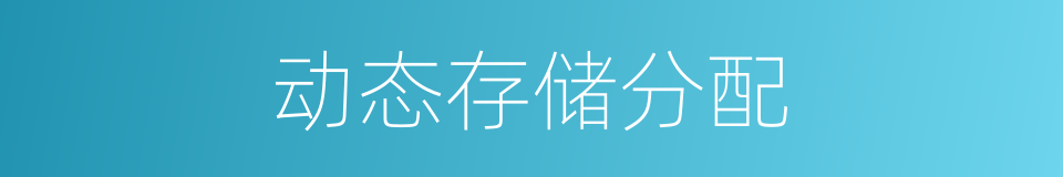 动态存储分配的同义词