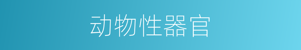 动物性器官的同义词