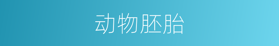 动物胚胎的同义词