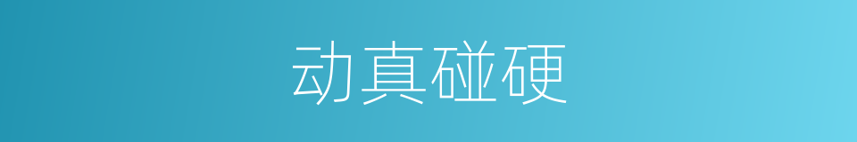 动真碰硬的同义词