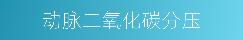 动脉二氧化碳分压的同义词