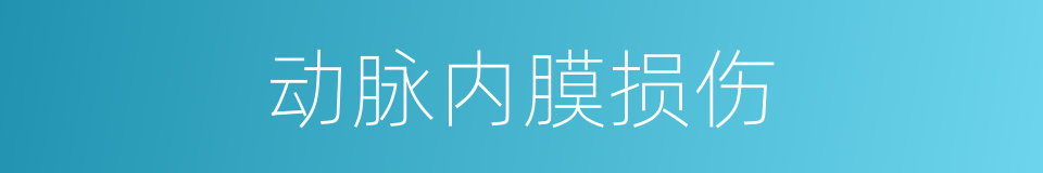 动脉内膜损伤的同义词