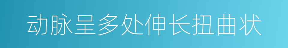 动脉呈多处伸长扭曲状的同义词