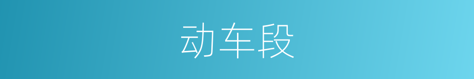 动车段的同义词
