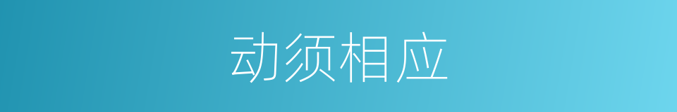 动须相应的意思