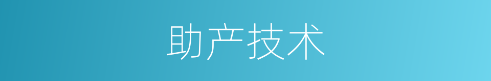 助产技术的同义词