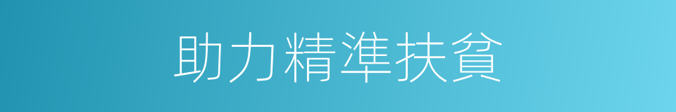 助力精準扶貧的同義詞