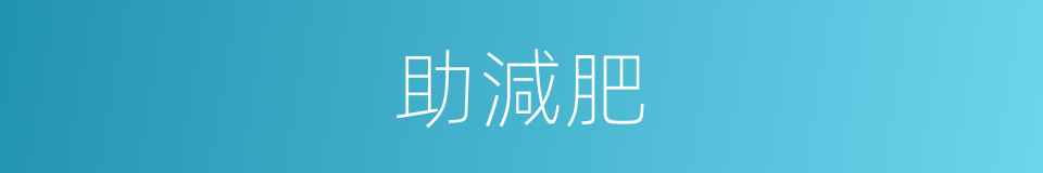 助減肥的同義詞