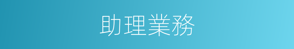 助理業務的同義詞