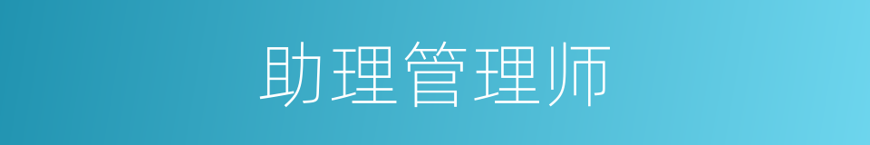 助理管理师的同义词