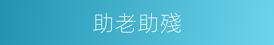 助老助殘的同義詞