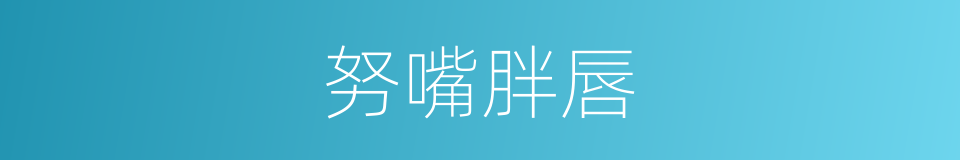 努嘴胖唇的意思