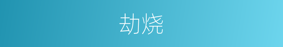 劫烧的意思