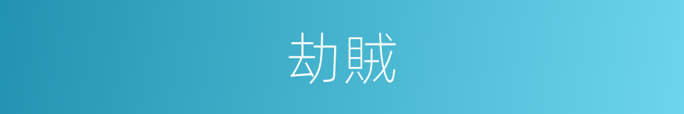 劫賊的意思