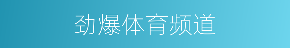 劲爆体育频道的同义词