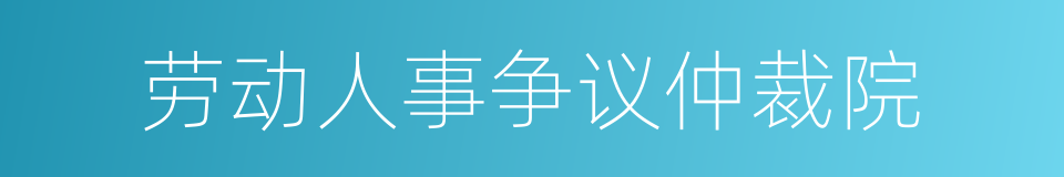 劳动人事争议仲裁院的同义词