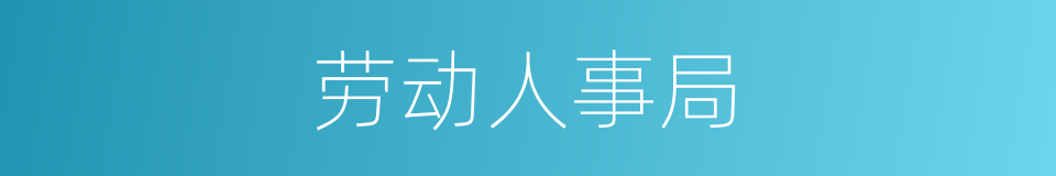 劳动人事局的同义词