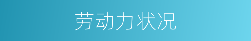 劳动力状况的同义词