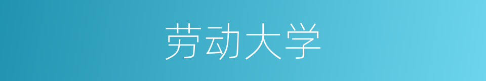 劳动大学的同义词
