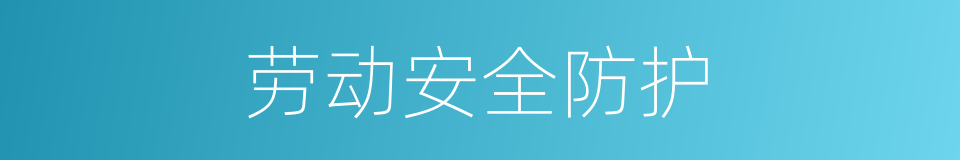 劳动安全防护的同义词