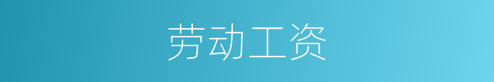 劳动工资的同义词