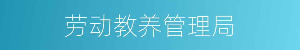 劳动教养管理局的同义词