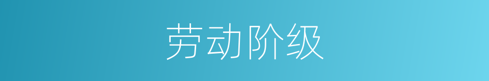 劳动阶级的同义词